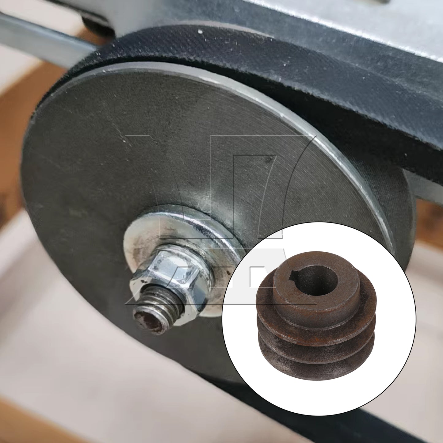 BQLZR Double Slotted Web Sheave Roller for 4L A V-Belt 2.68 Inch OD 1" Fixed Bore