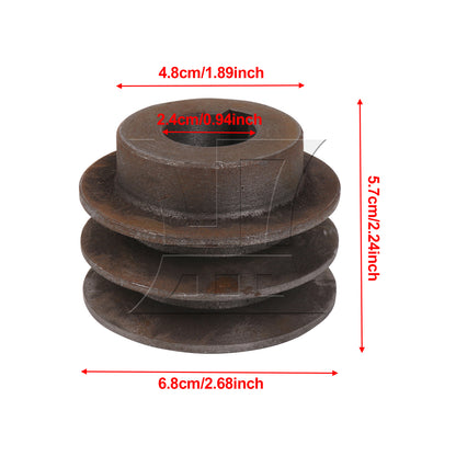 BQLZR Double Slotted Web Sheave Roller for 4L A V-Belt 2.68 Inch OD 1" Fixed Bore