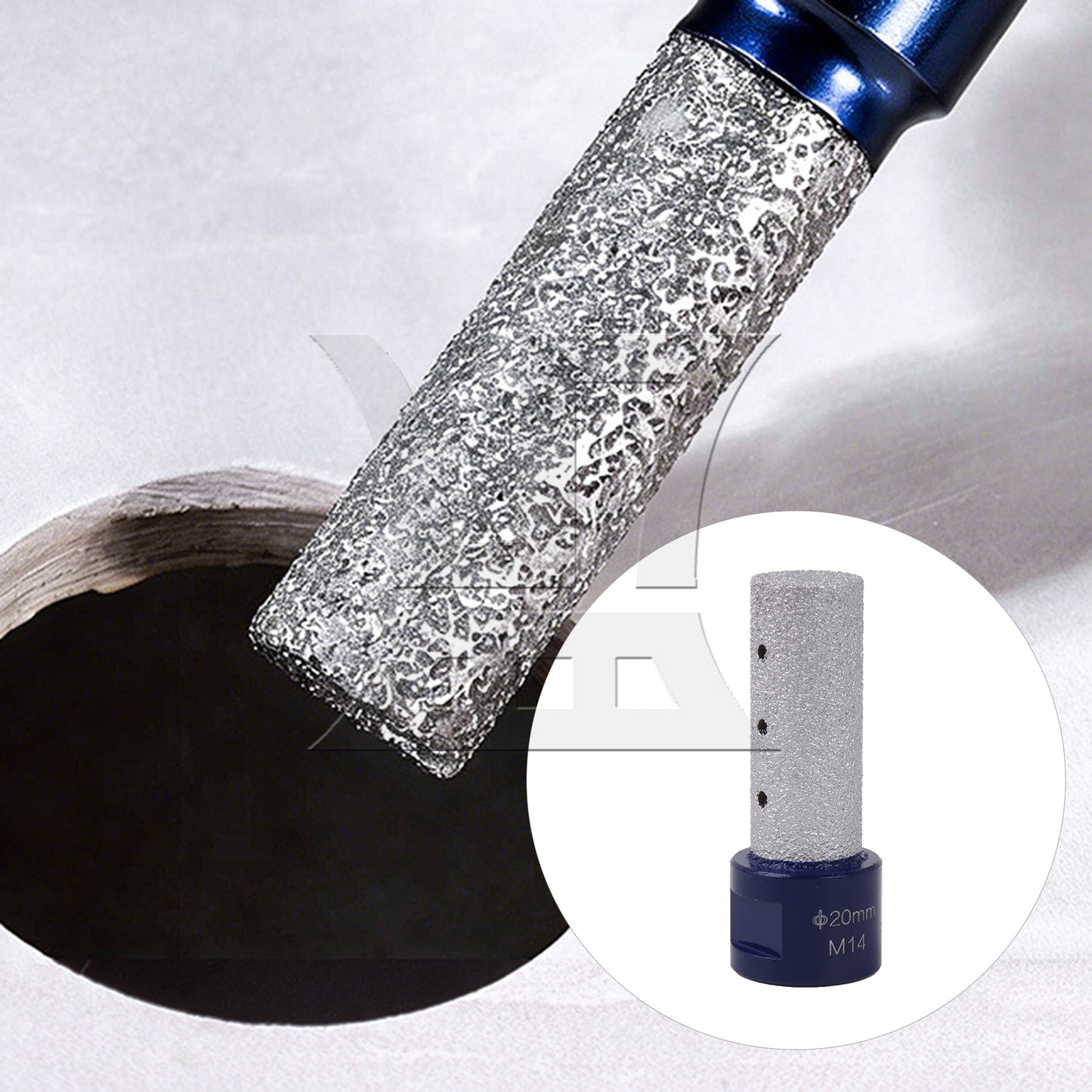 BQLZR Diamond Finger Milling Bit Tool 3/4" M14 for Holes Enlarging Shaping Trimming