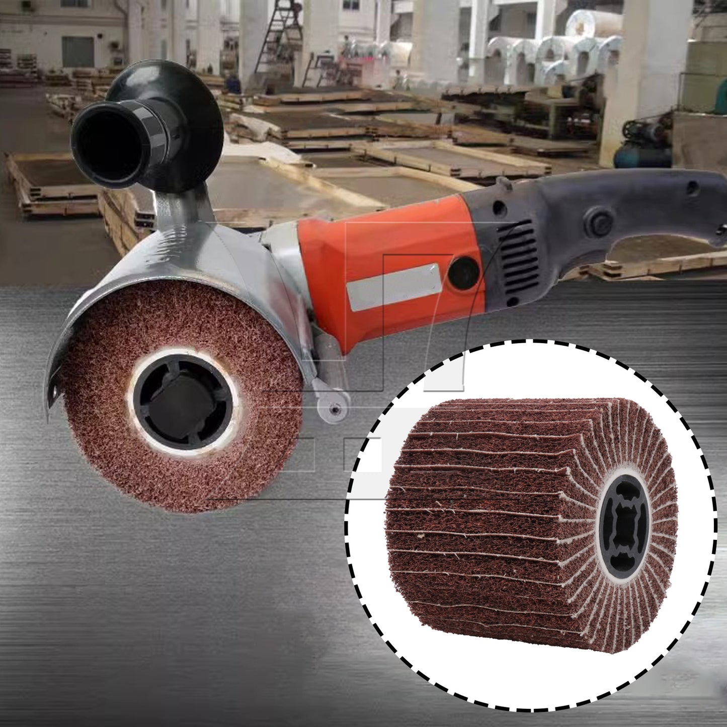 BQLZR 2Pieces 120 Grits Buffing Flap Wheels for The Surface Treatment Productions