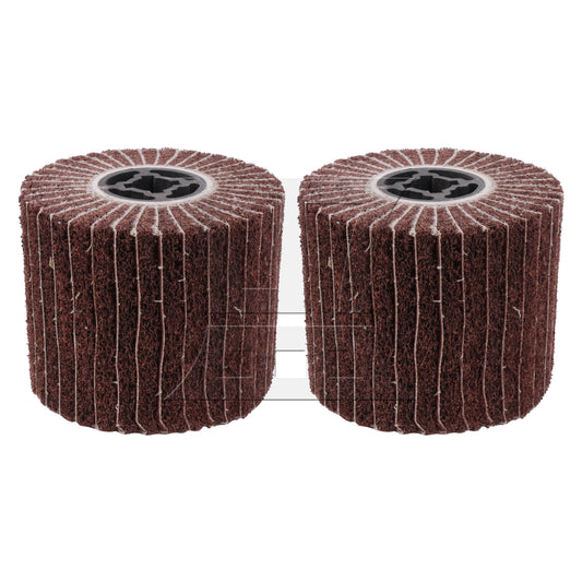 BQLZR 2Pieces 120 Grits Buffing Flap Wheels for The Surface Treatment Productions
