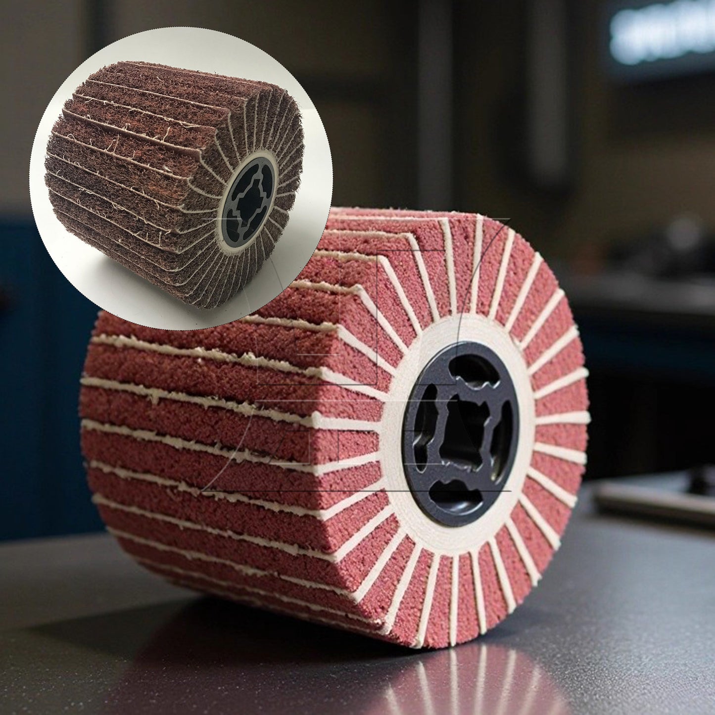 BQLZR 2Pieces 120 Grits Buffing Flap Wheels for The Surface Treatment Productions