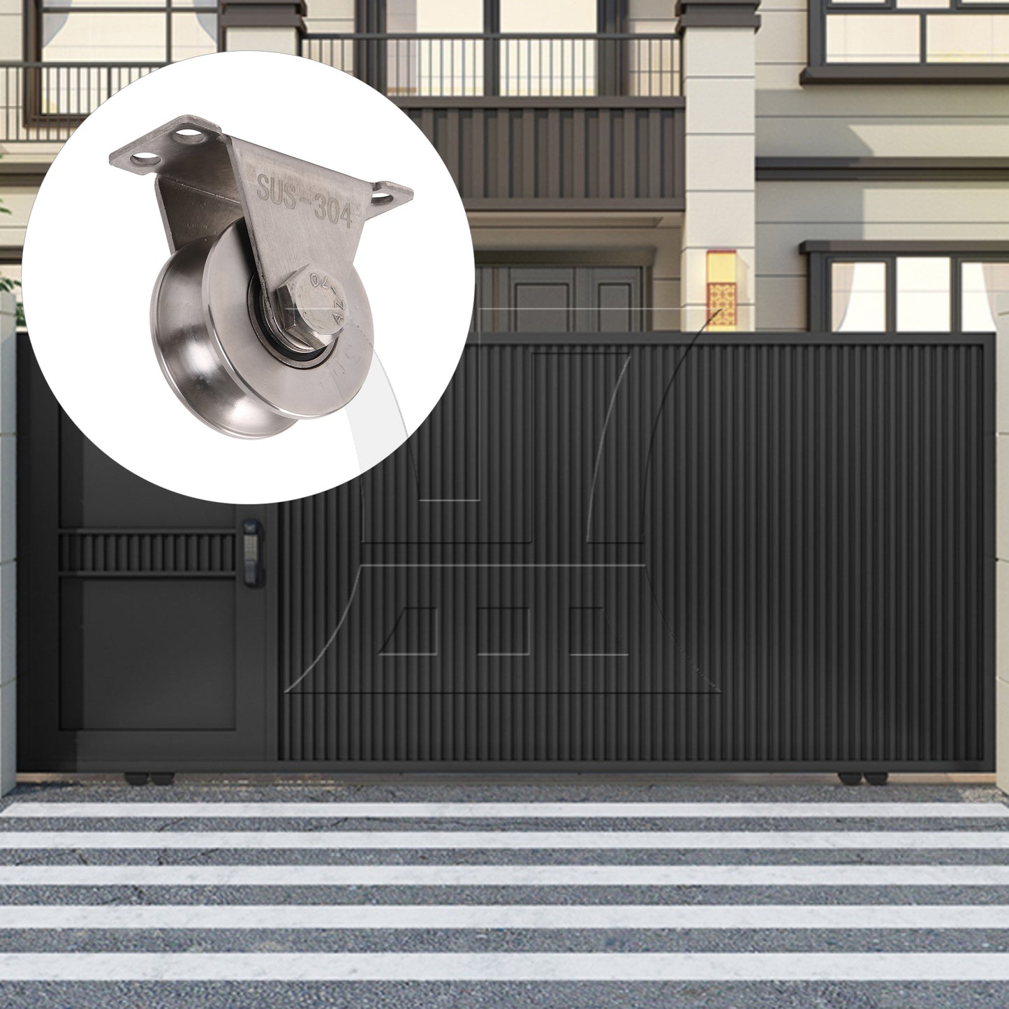 BQLZR U-Shaped Bracket Wheel Roller w/ Bracket for Patio Sliding Door 1.89" 100 Lbs