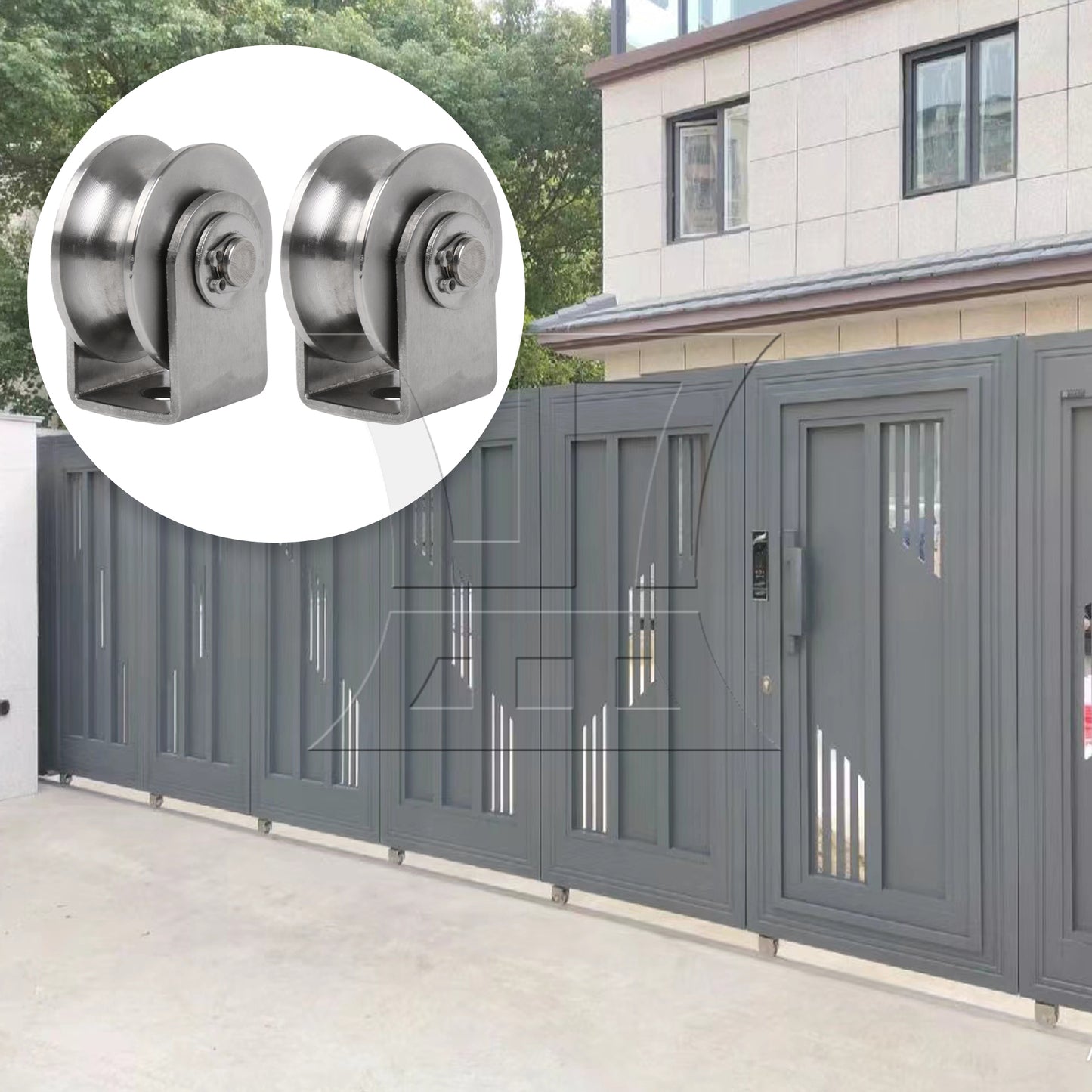 BQLZR 2 Pieces Stainless Steel Sliding Gate Roller for Inverted Tracks 1.89" 100 Lbs