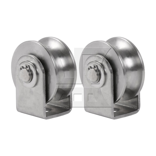 BQLZR 2 Pieces Stainless Steel Sliding Gate Roller for Inverted Tracks 1.89" 100 Lbs