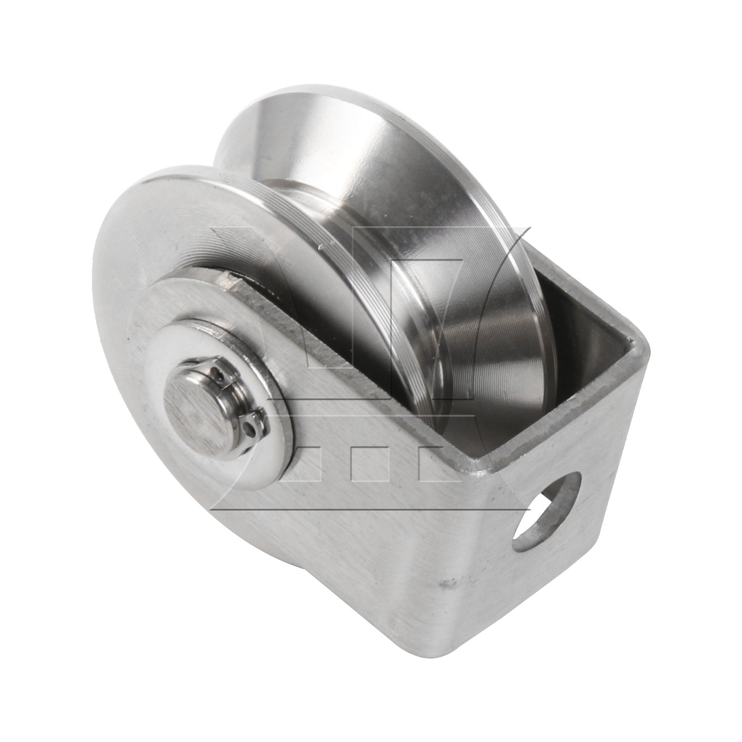 BQLZR 2 Pieces V-Shaped Bracket Wheel Roller Pulley with Bracket 1.89" 100 Lbs Load