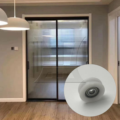 BQLZR 1pc Plastic Guide Bearing Pulley Wheel 6 x 30 x 10mm White For Doors, Windows, Shower Drawer Pulleys