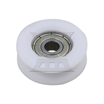 BQLZR 1pc Plastic Guide Bearing Pulley Wheel 6 x 30 x 10mm White For Doors, Windows, Shower Drawer Pulleys