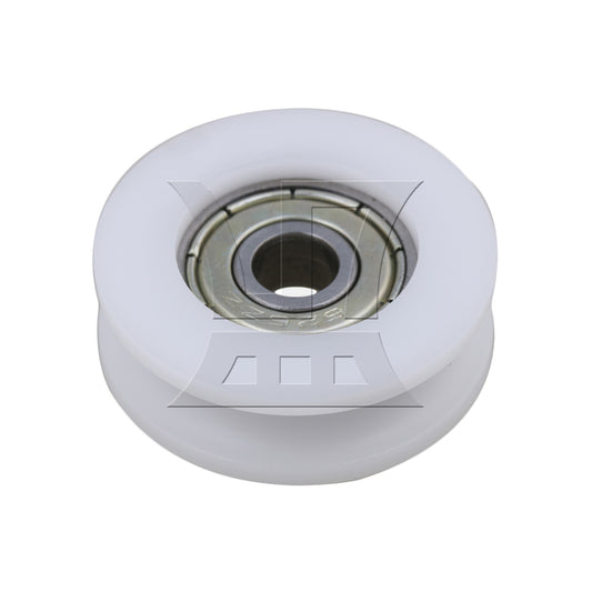BQLZR 1pc Plastic Guide Bearing Pulley Wheel 6 x 30 x 10mm White For Doors, Windows, Shower Drawer Pulleys