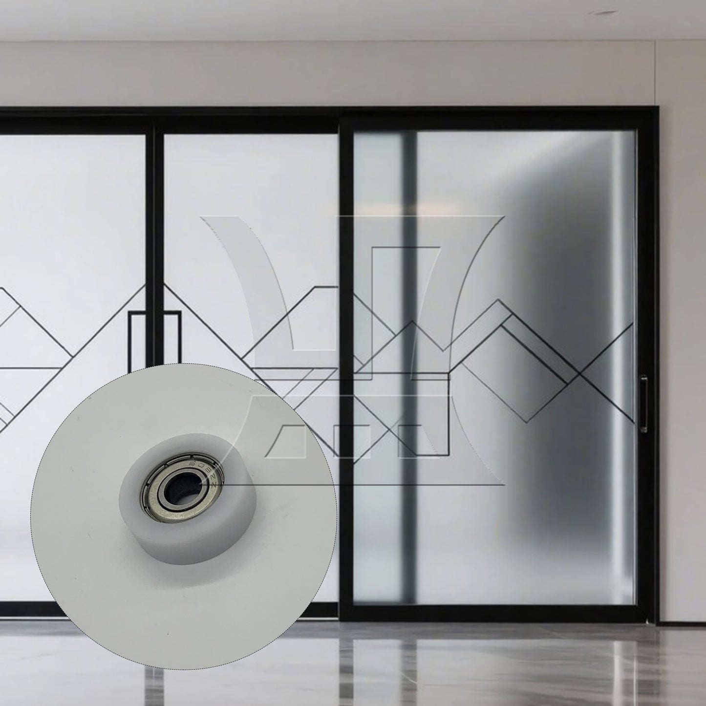 BQLZR 1pc Flat Plastic Coated Pulley 8x30x10MM White for Furniture Hardware Accessories