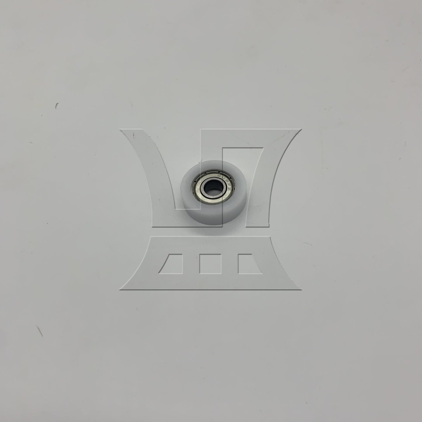 BQLZR 1pc Flat Plastic Coated Pulley 8x30x10MM White for Furniture Hardware Accessories