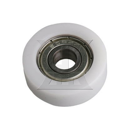 BQLZR 1pc Flat Plastic Coated Pulley 8x30x10MM White for Furniture Hardware Accessories