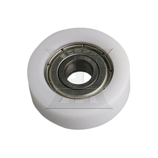 BQLZR 1pc Flat Plastic Coated Pulley 8x30x10MM White for Furniture Hardware Accessories