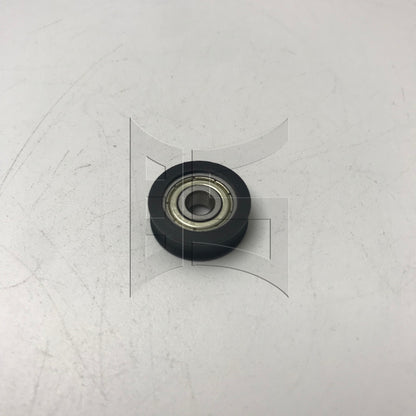 BQLZR 1pc U-shaped Plastic Coated Bearing Pulley 5x20x7mm Black for Door and Window