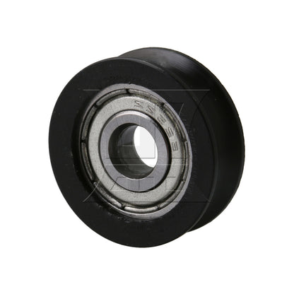 BQLZR 1pc U-shaped Plastic Coated Bearing Pulley 5x20x7mm Black for Door and Window