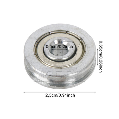BQLZR 1pc U-shaped Groove Bearing Pulley 5x23x6.5mm Greenhouse Accessories Air Vent Pulley