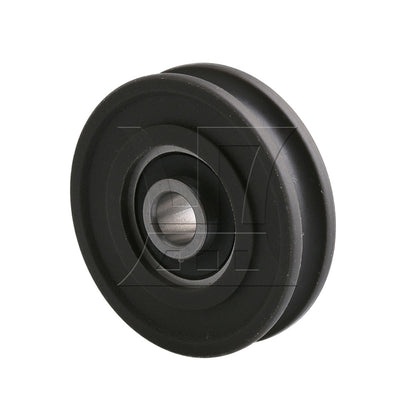 BQLZR 1pc Bearing Pulley Wheel 8 x 45 x 11.5mm Black For Metal Wheel Push Doors And Windows Tracks