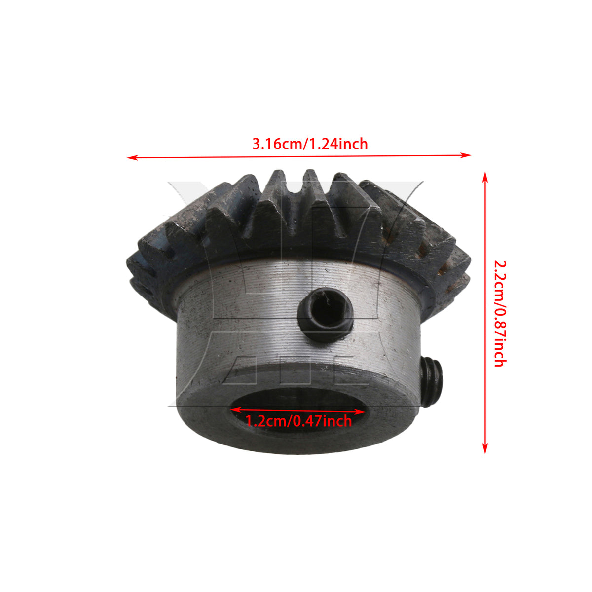 BQLZR 1pc Bevel Gear 1.5 Molds 20 Teeth 12mm for Industrial Transmission Transportation