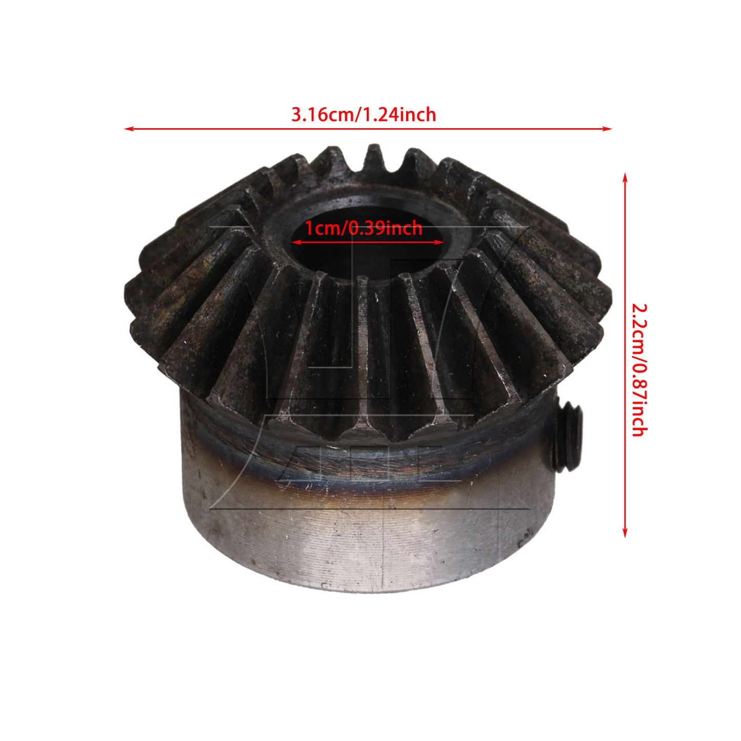 BQLZR 1pc 1.5 Mode 20 Teeth Shaft Hole Tapered Bevel Gear 10mm for Agricultural Equipment