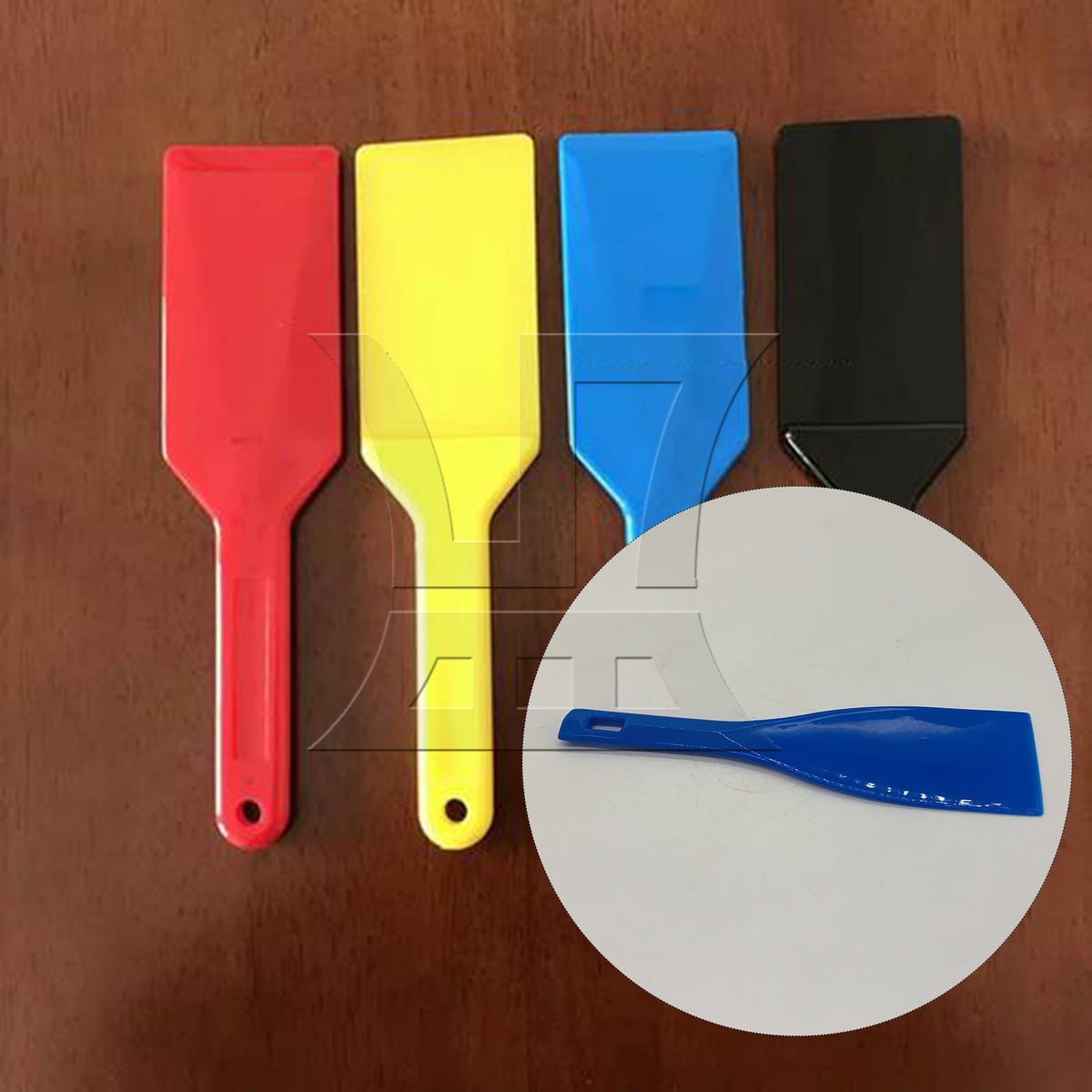 BQLZR 1pc Plastic Printing Ink Spatula 286x77mm Blue for Matching Ink