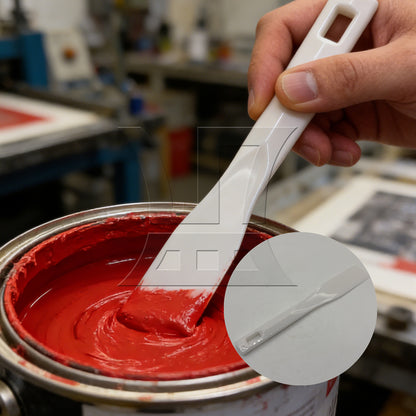BQLZR 1pc Plastic Printing Ink Spatula 295x45mm White Printing Machine