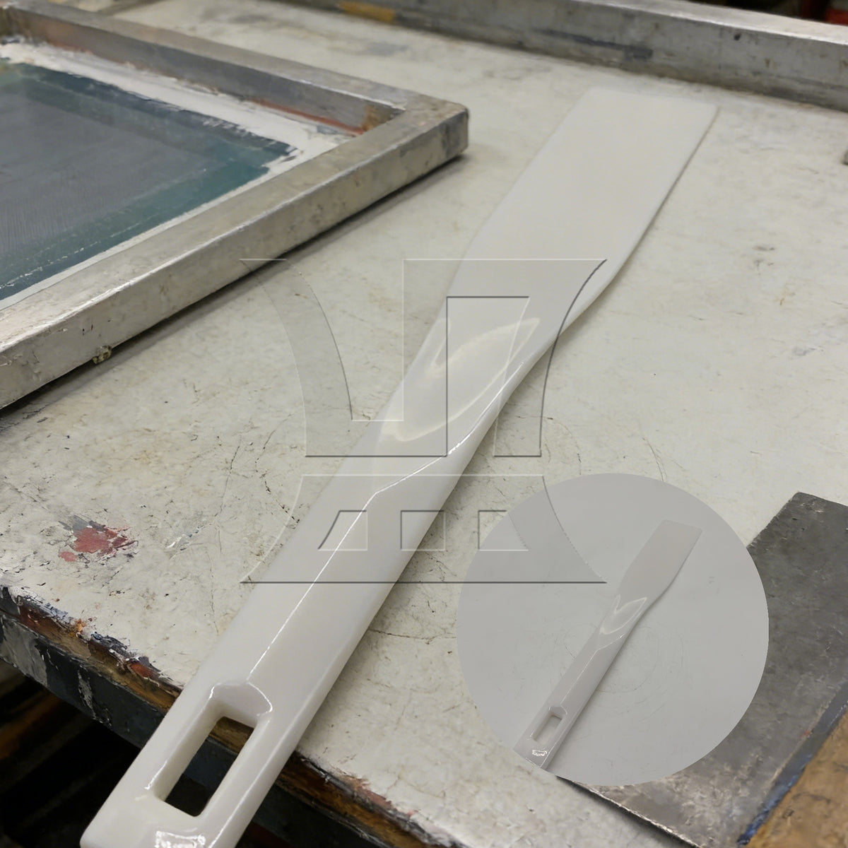 BQLZR 1pc Plastic Printing Ink Spatula 295x45mm White Printing Machine