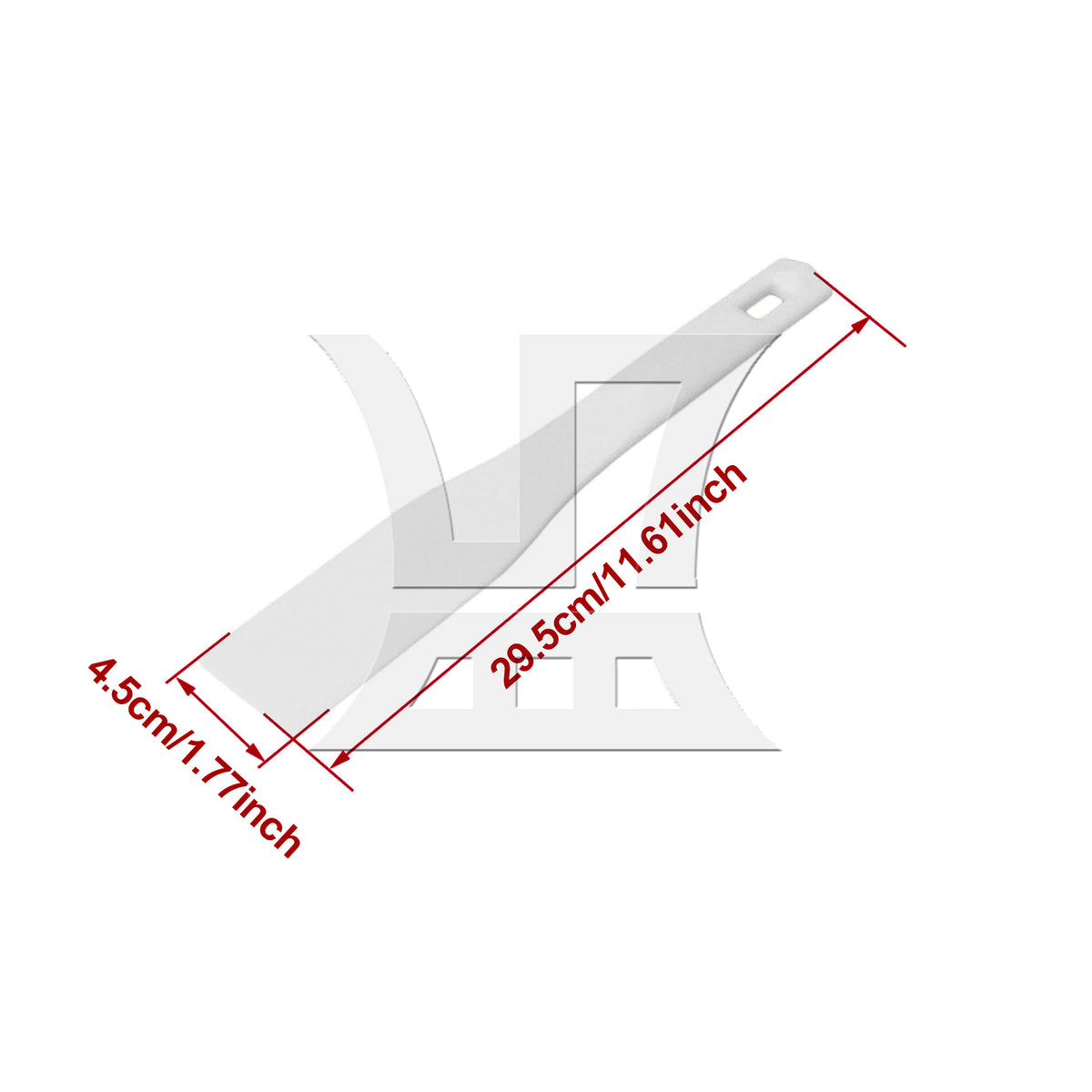 BQLZR 1pc Plastic Printing Ink Spatula 295x45mm White Printing Machine