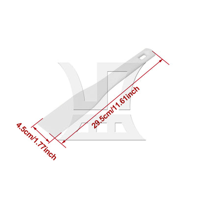 BQLZR 1pc Plastic Printing Ink Spatula 295x45mm White Printing Machine