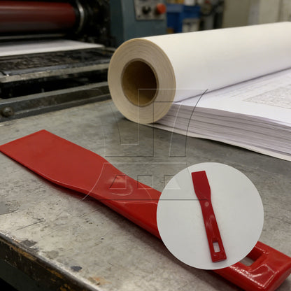BQLZR 1pc Plastic Printing Ink Spatula 295x45mm Red Printing Machine
