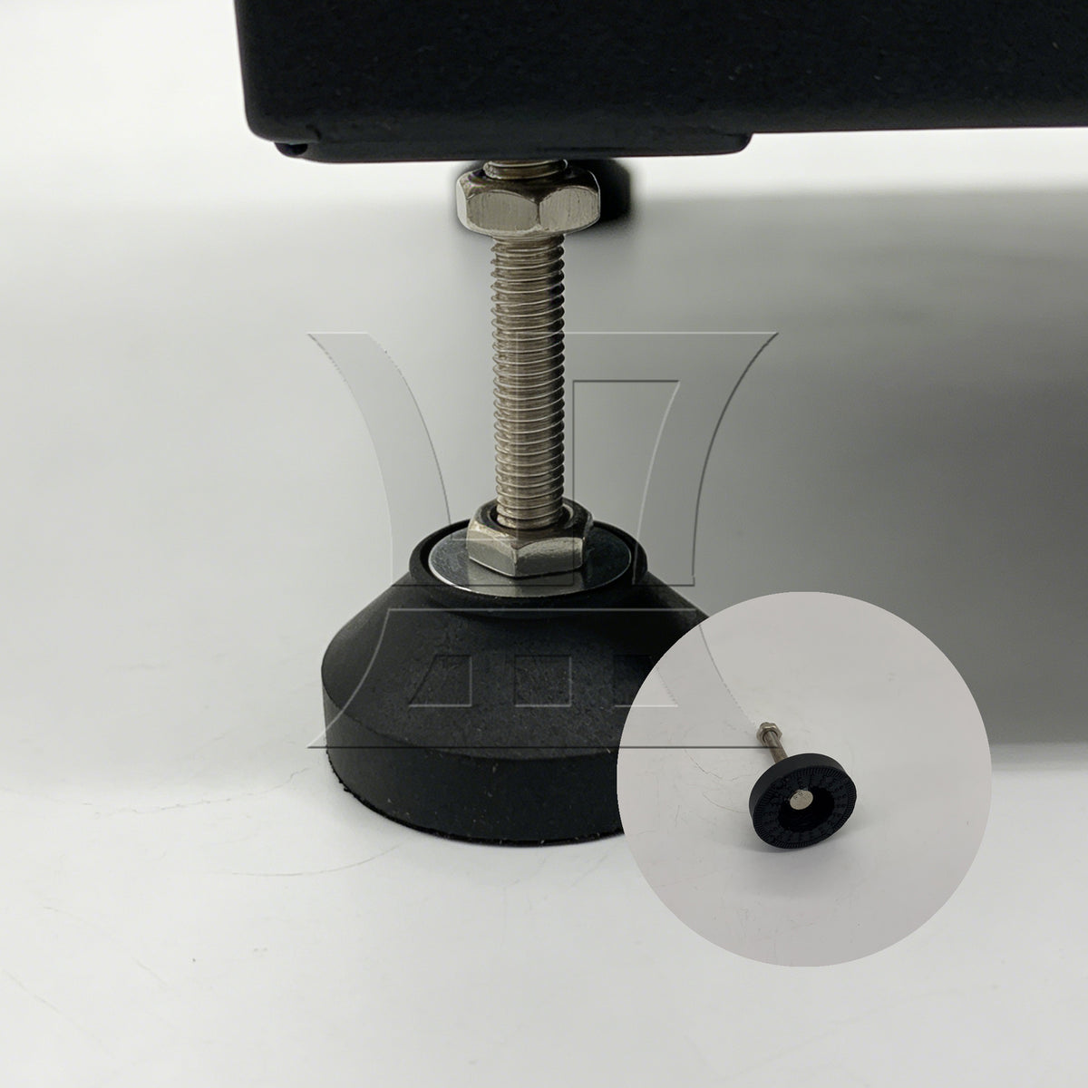 BQLZR 1pc Nylon Adjustable Leveling Feet M8 x 50mm x 60mm Anti-Slip Furniture Feet With Screws