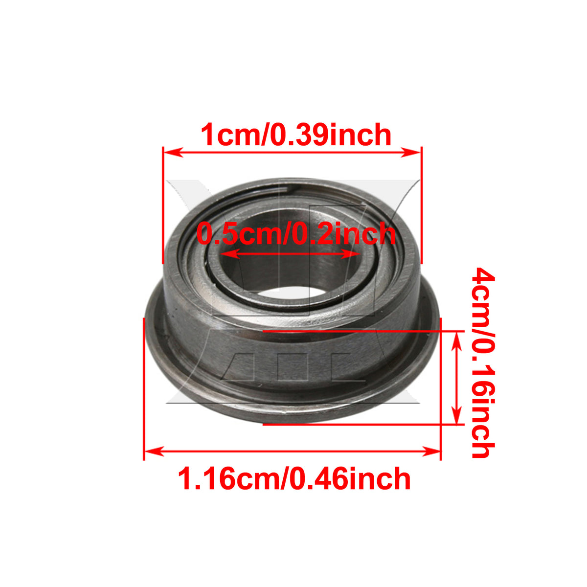 BQLZR 1pc Ball Flange Bearing Mf105Zz 5 x 10 x 4mm for Industrial Machine Tools Machinery and Equipment