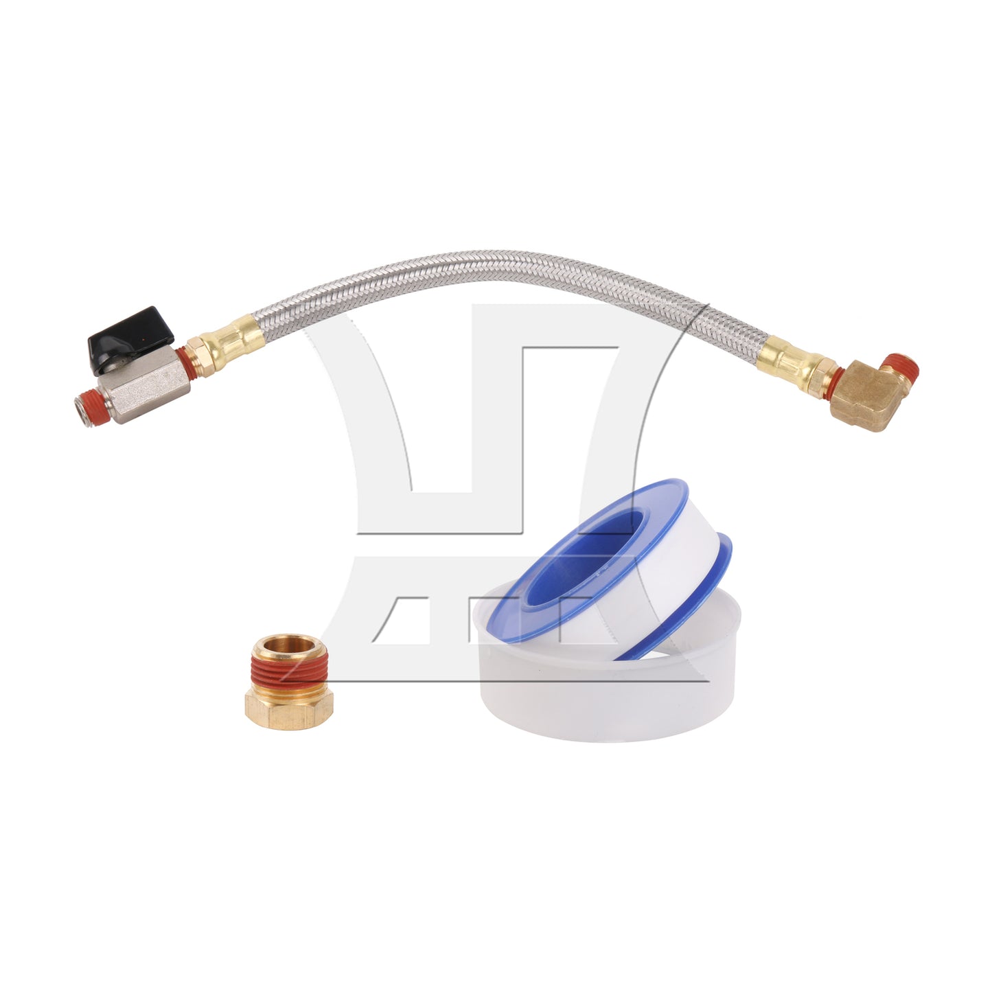 BQLZR Air Compressor Extended Tank 13.39 Inch Drain Hose 1/4" NPT Elbow Fitting Set