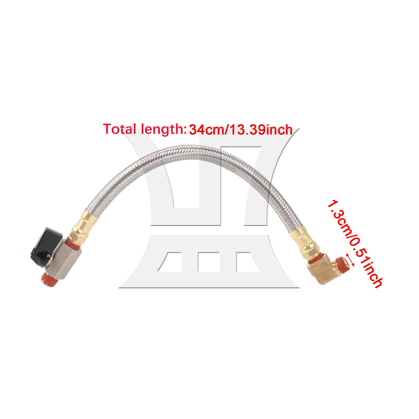 BQLZR Air Compressor Extended Tank 13.39 Inch Drain Hose 1/4" NPT Elbow Fitting Set