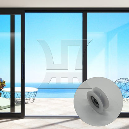 BQLZR 1pc Ball Bearing Pulley 6 x 24 x 9mm White for Cabinet Door Sliding Door Pulley