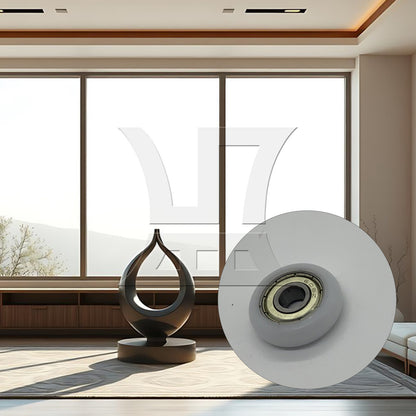 BQLZR 1pcs Spherical Arc Pulley 8x30x8.5mm White Arc Plastic Bearing