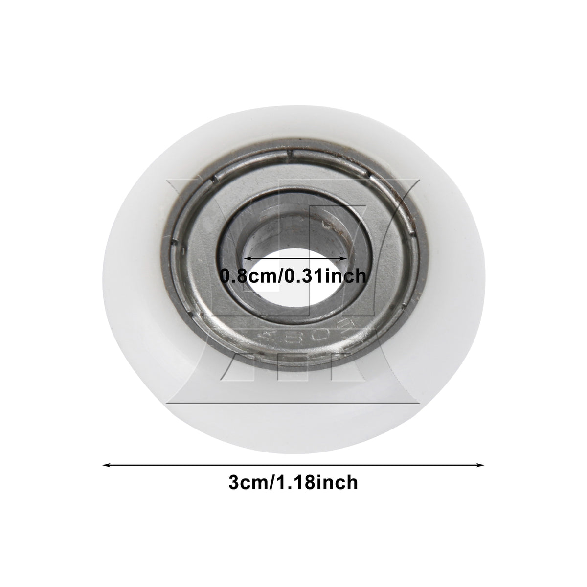 BQLZR 1pcs Spherical Arc Pulley 8x30x8.5mm White Arc Plastic Bearing