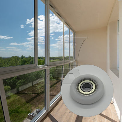BQLZR 1pcs Spherical Arc Pulley 10x40x40mm White Arc Plastic Bearing