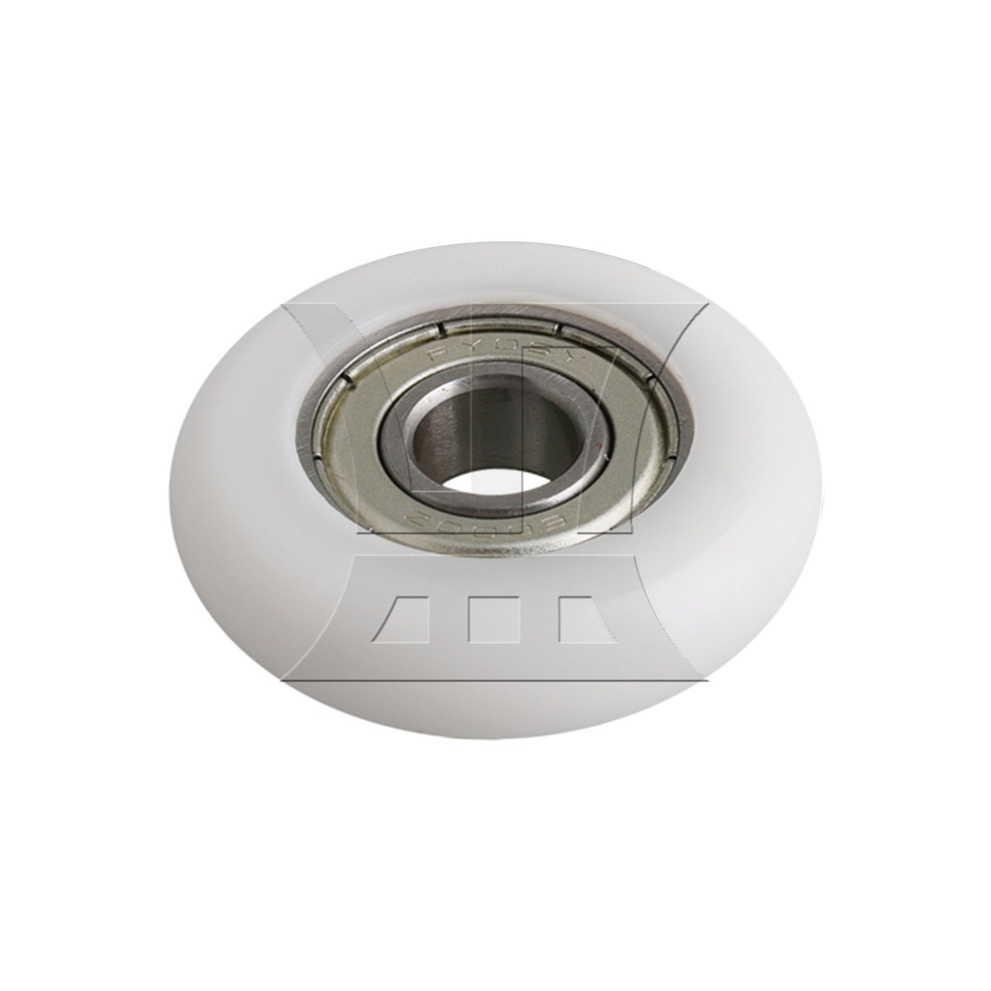 BQLZR 1pcs Spherical Arc Pulley 10x40x40mm White Arc Plastic Bearing