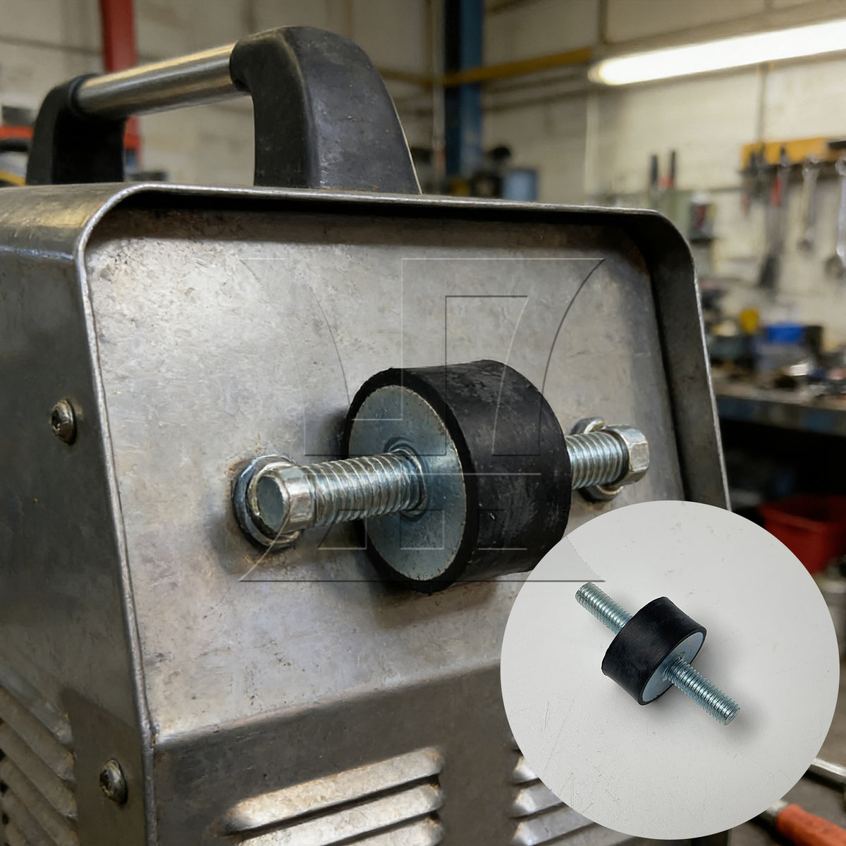 BQLZR 1pc Double-Headed Rubber Studs Shock Absorber M8 x 30 x 15mm Air Compressor Shock Absorber Diesel Engine Shock Absorber