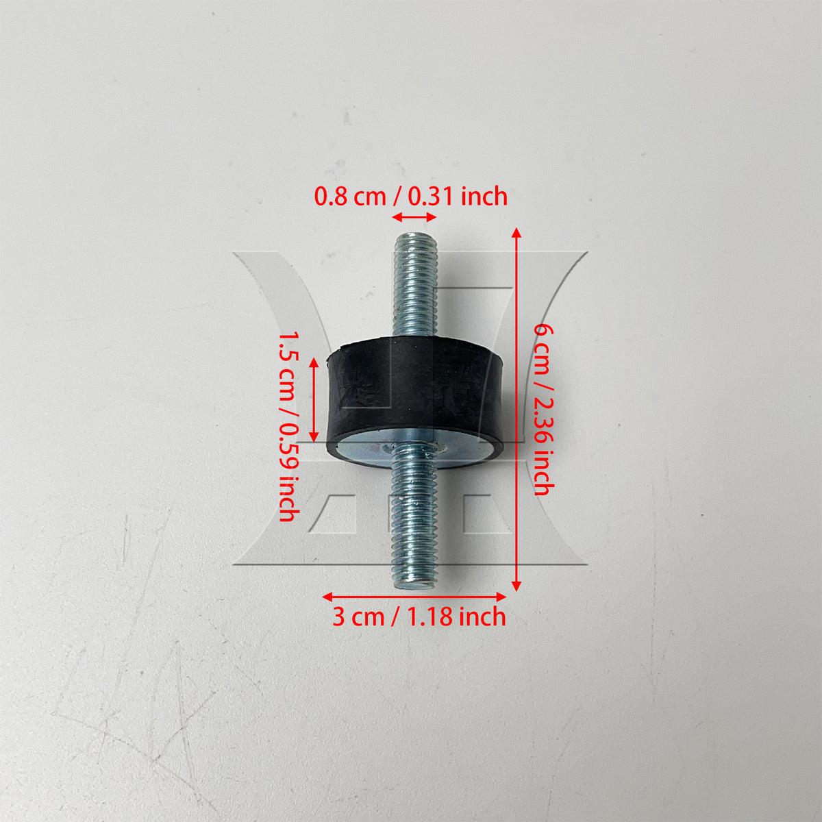 BQLZR 1pc Double-Headed Rubber Studs Shock Absorber M8 x 30 x 15mm Air Compressor Shock Absorber Diesel Engine Shock Absorber