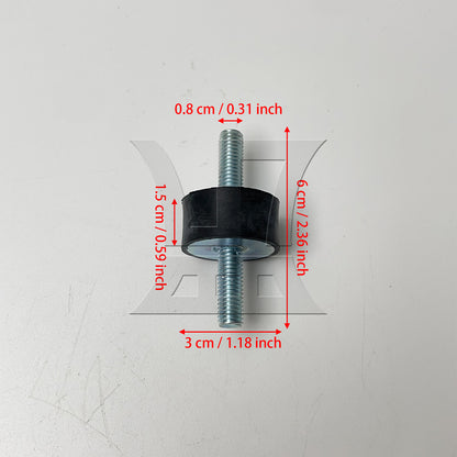 BQLZR 1pc Double-Headed Rubber Studs Shock Absorber M8 x 30 x 15mm Air Compressor Shock Absorber Diesel Engine Shock Absorber