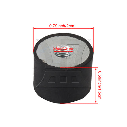 BQLZR 1pc M6 DE Rubber Shock Absorber 20x15mm for Shock Resistant Products