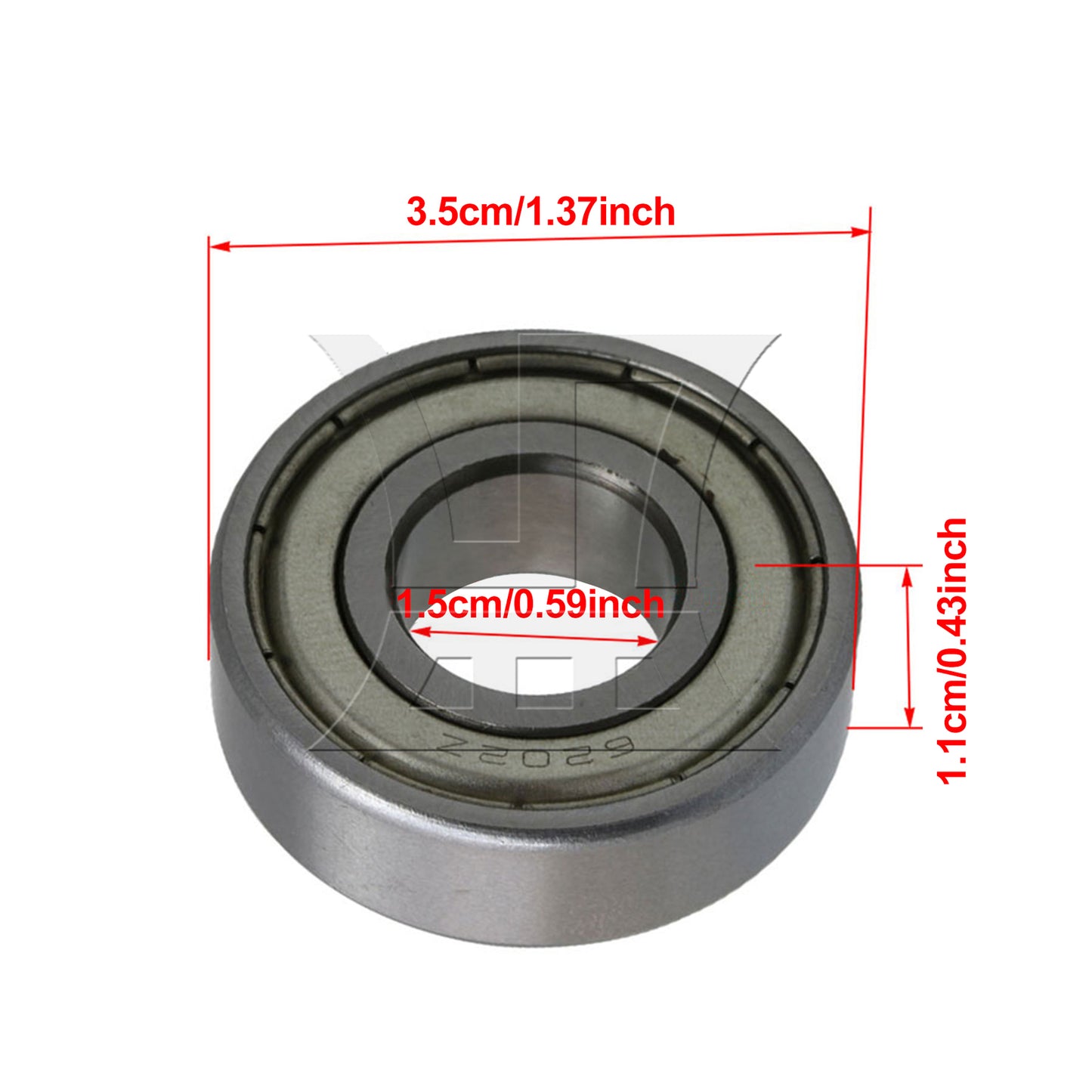 BQLZR 1pc Deep Groove Ball Bearing 6202ZZ 15x35x11mm for Motor