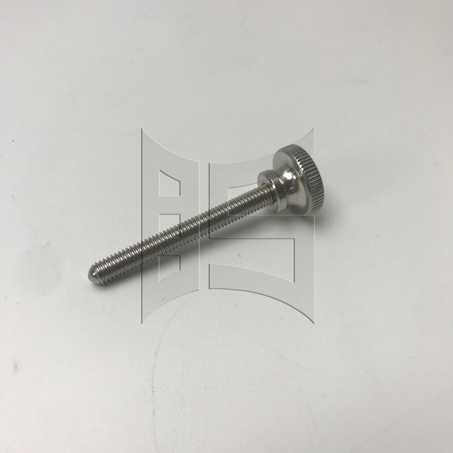 BQLZR 1pc 304 Stainless Steel Knurled Thumb Screw M6 x 50mm Single-Head Flat-Head Hand-Tightened Screws
