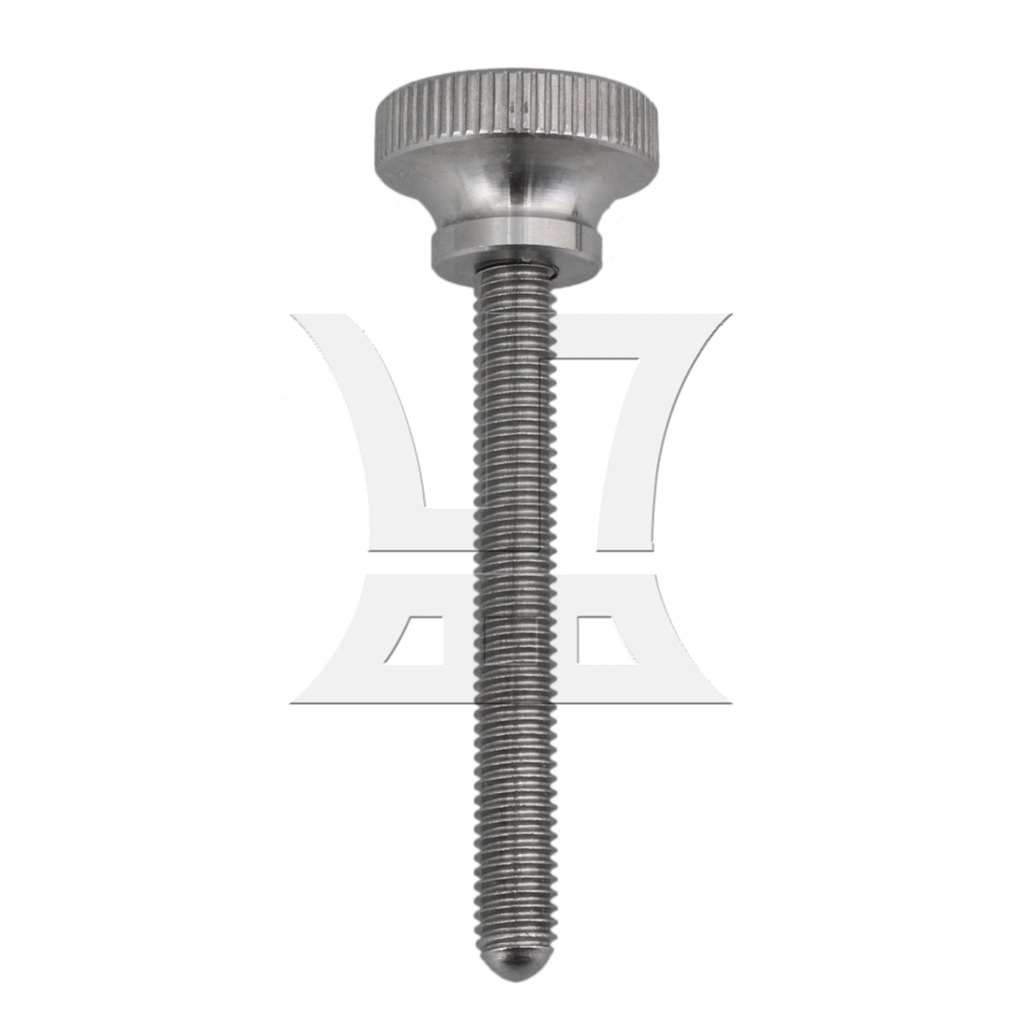 BQLZR 1pc 304 Stainless Steel Knurled Thumb Screw M6 x 50mm Single-Head Flat-Head Hand-Tightened Screws