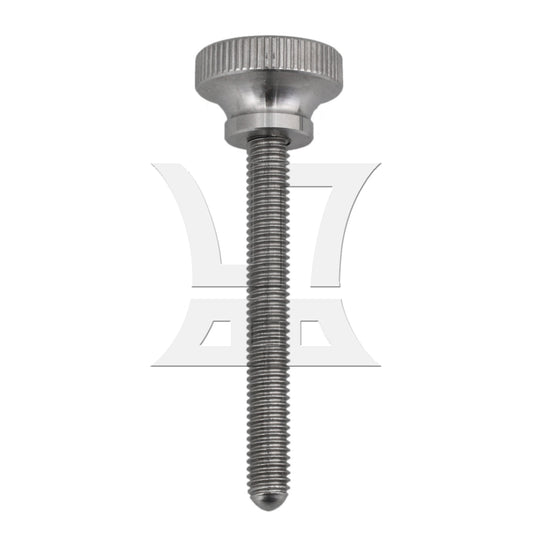 BQLZR 1pc 304 Stainless Steel Knurled Thumb Screw M6 x 50mm Single-Head Flat-Head Hand-Tightened Screws