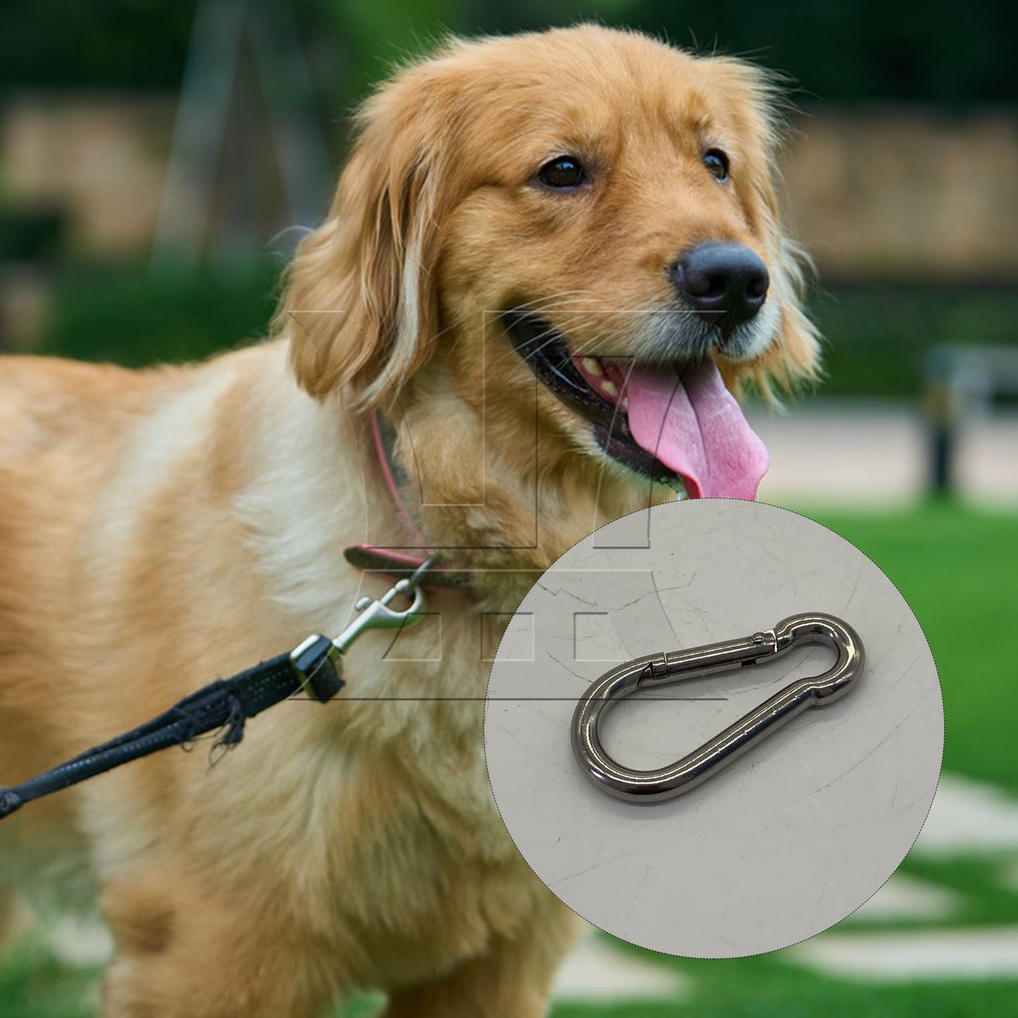 BQLZR 1pc 304 Stainless Steel Spring Loaded Gate Snap Ring M6 x 60mm Spring Buckle Hardware Accessories