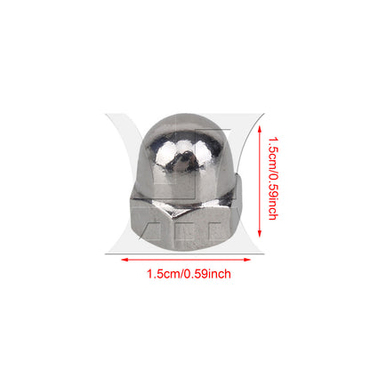 BQLZR 1pc 304 Stainless Steel Dome Cap Hex Nut M8 For Mechanical Equipment Electronic Products