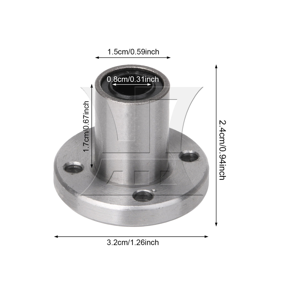 BQLZR 1pc Circular Flange Linear Bearing LMF8UU for Tensile Testing Machine