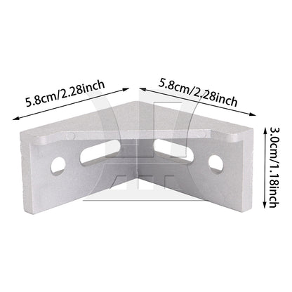 BQLZR 1pc L-Shaped Angle Bracket 3060 L-Shaped Angle Iron Cabinet Bathroom Cabinet Corner Code